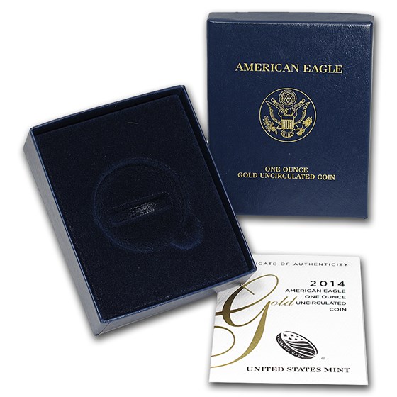 OGP Box & COA - 2014-W 1 oz Burnished Gold Eagle OGP Box & COA - 2014-W 1 oz Burnished Gold Eagle